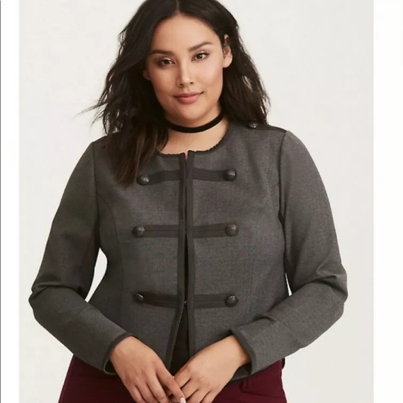 Torrid military jacket blazer grey 00 - Picture 1 of 6